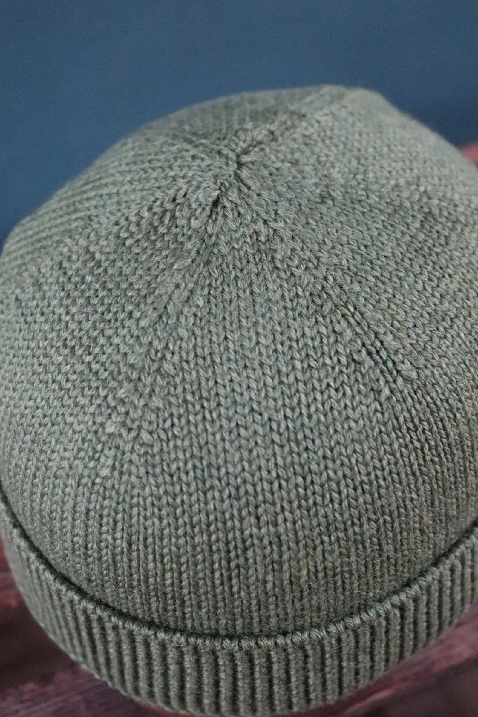 40 Colori 100% merino wool fisherman’s beanie hat watch cap olive green made in Italy