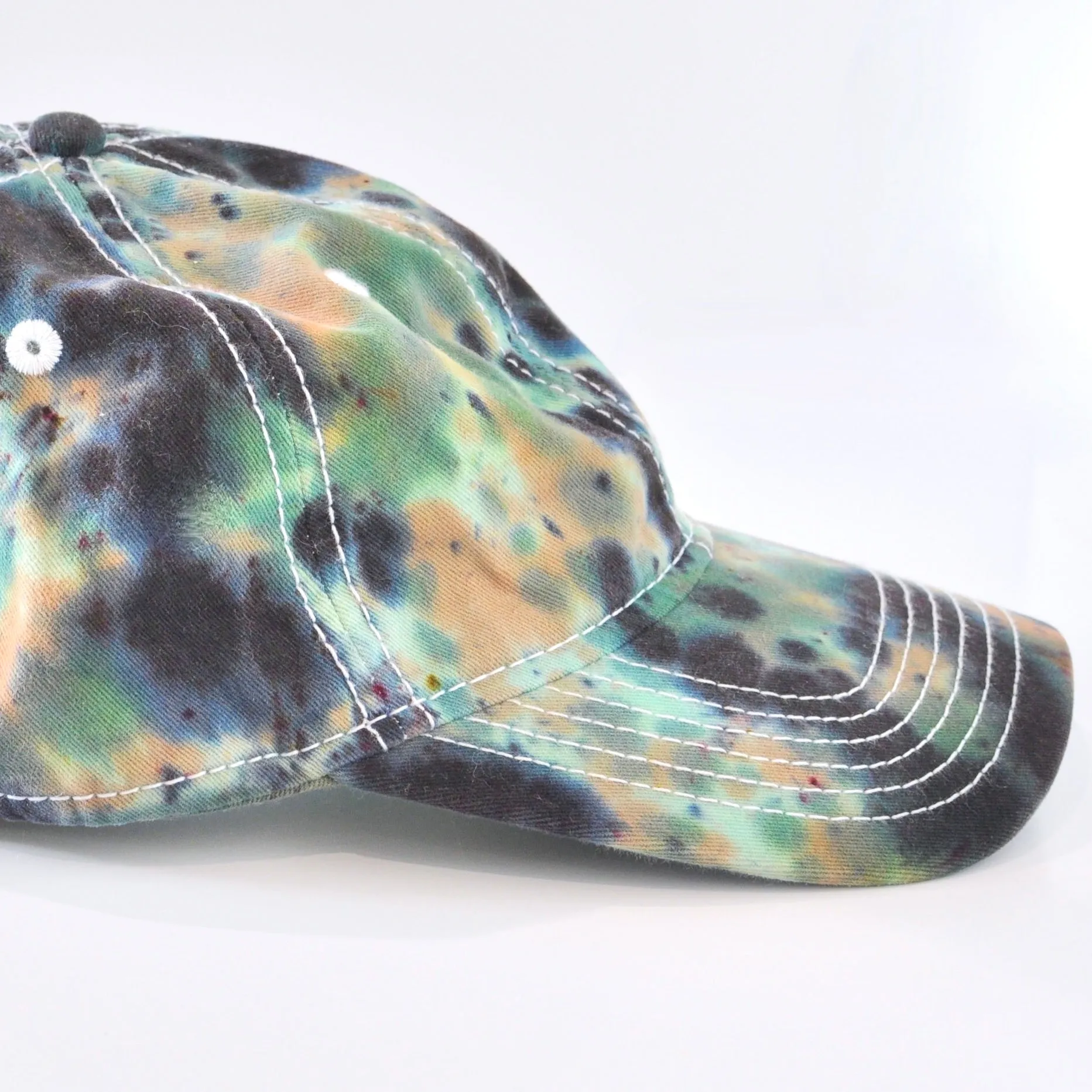 6 Panel Tie Dye Hats - Dark Water Tie Dye
