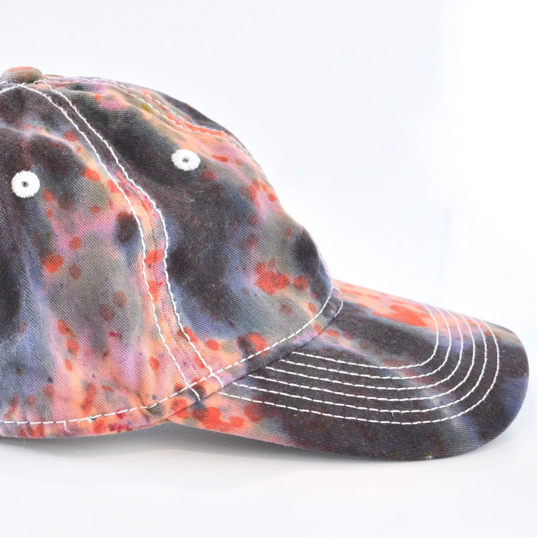 6 Panel Tie Dye Hats - Dark Water Tie Dye