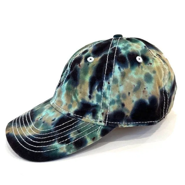 6 Panel Tie Dye Hats - Dark Water Tie Dye