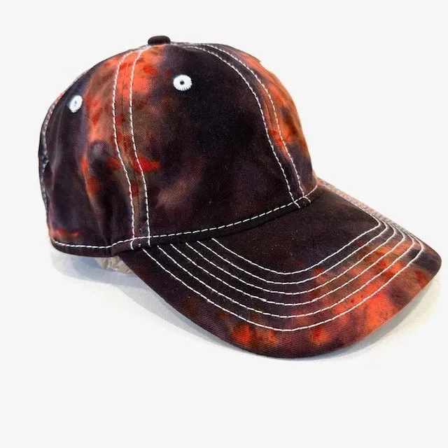 6 Panel Tie Dye Hats - Dark Water Tie Dye