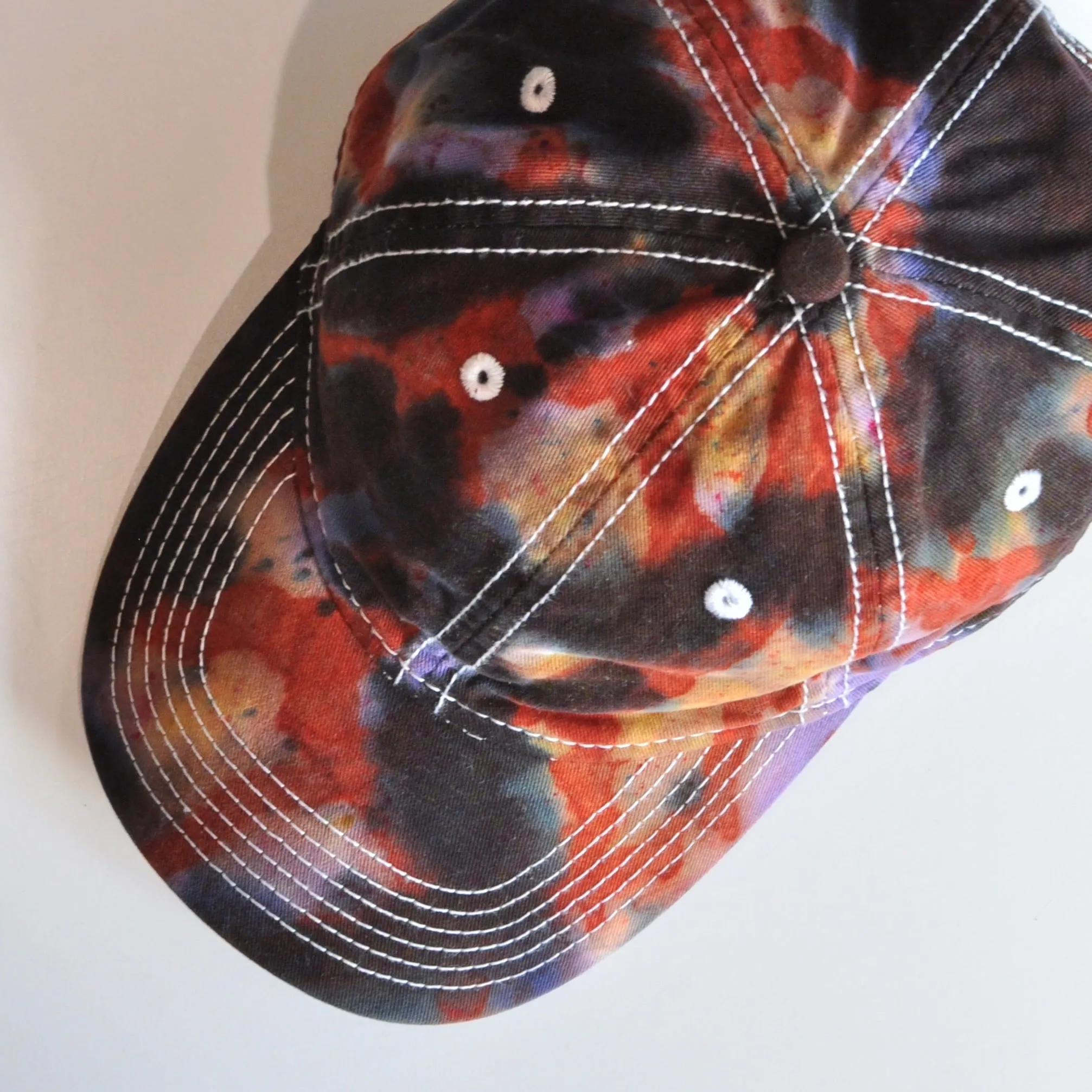6 Panel Tie Dye Hats - Dark Water Tie Dye