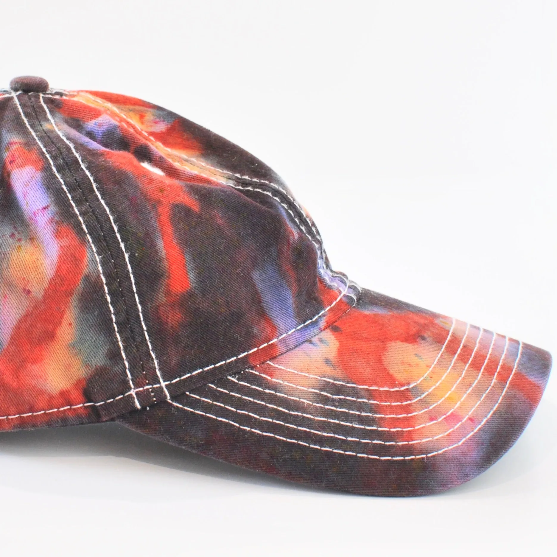 6 Panel Tie Dye Hats - Dark Water Tie Dye