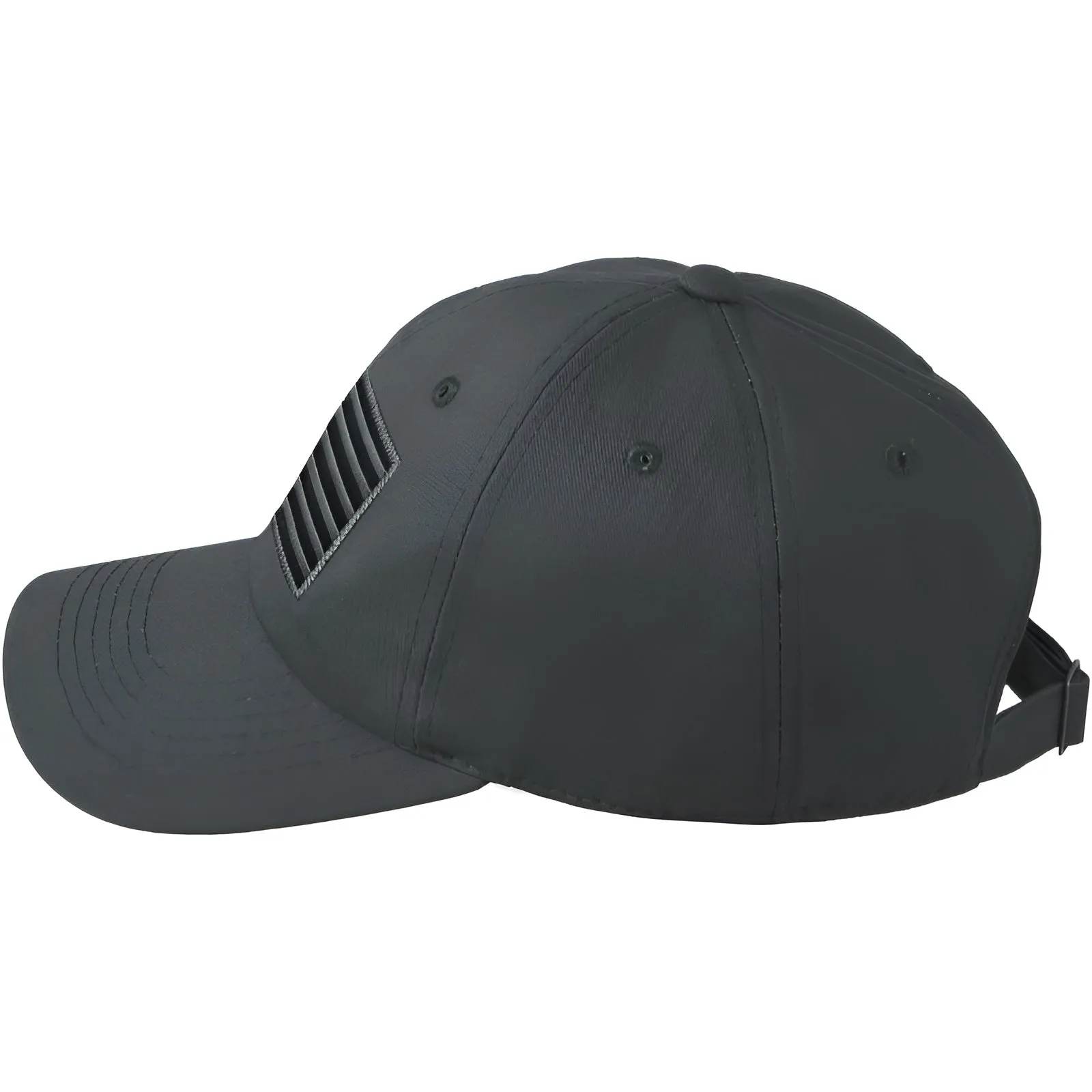 Adjustable Baseball Cap With Embroidered Flag Design