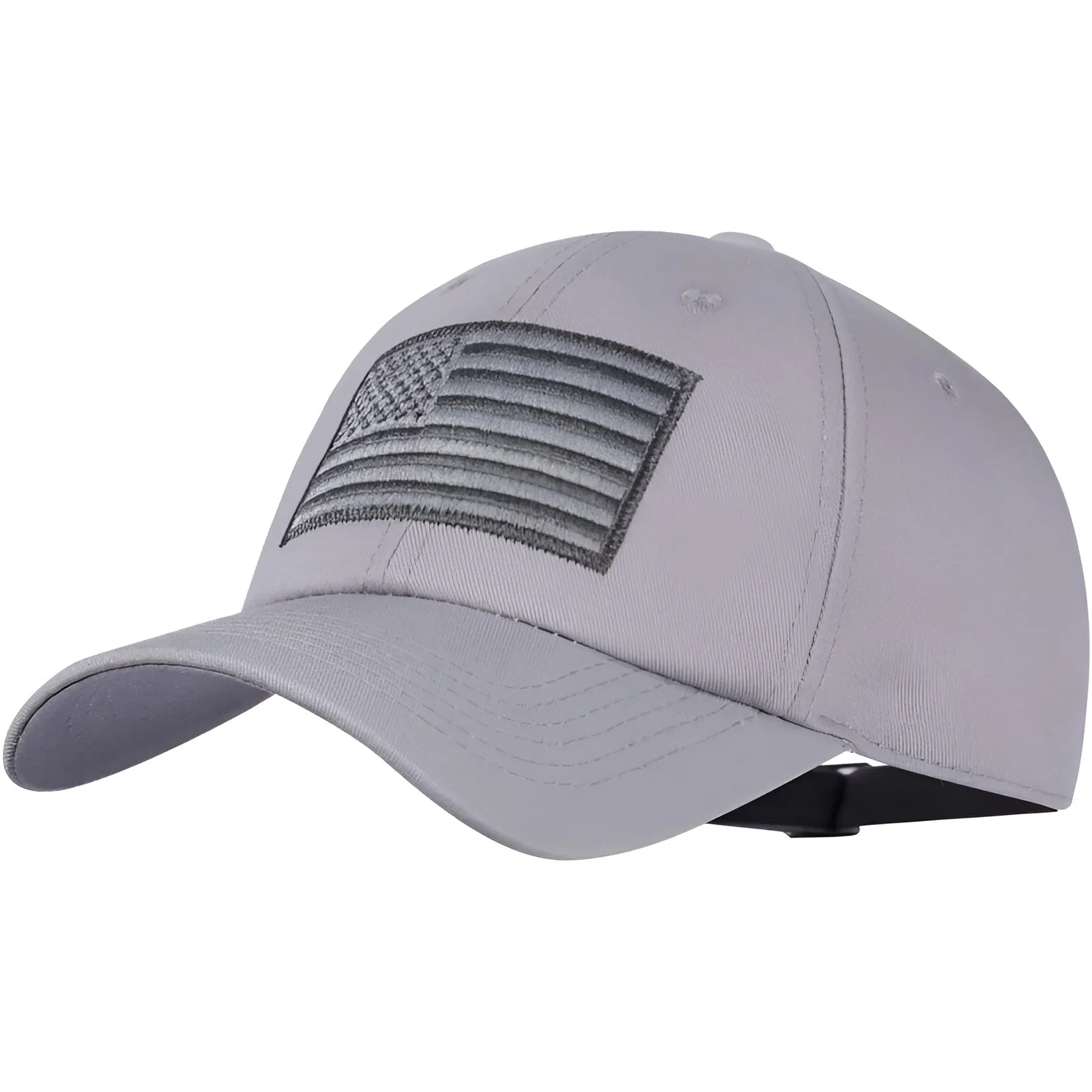 Adjustable Baseball Cap With Embroidered Flag Design