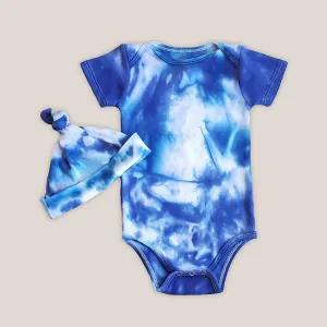 Blue Ice Organic Tie Dye Baby Set
