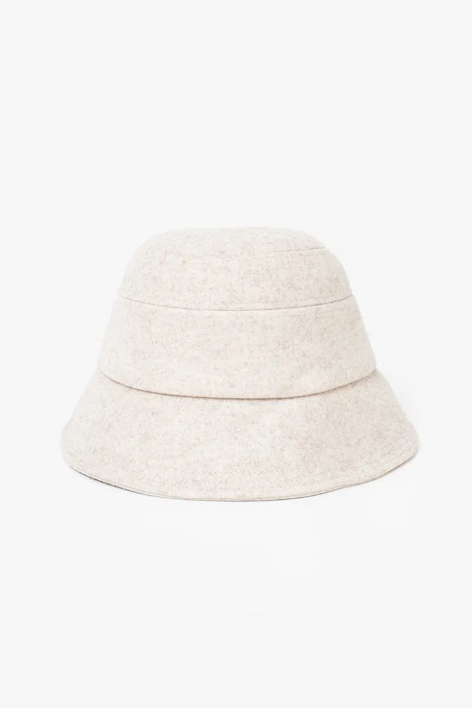 Bow Cloche Hat - Oatmeal