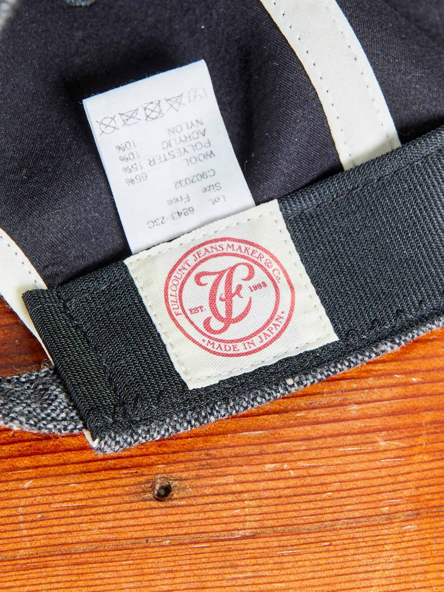 Brown's Beach Tweed Baseball Cap in Charcoal