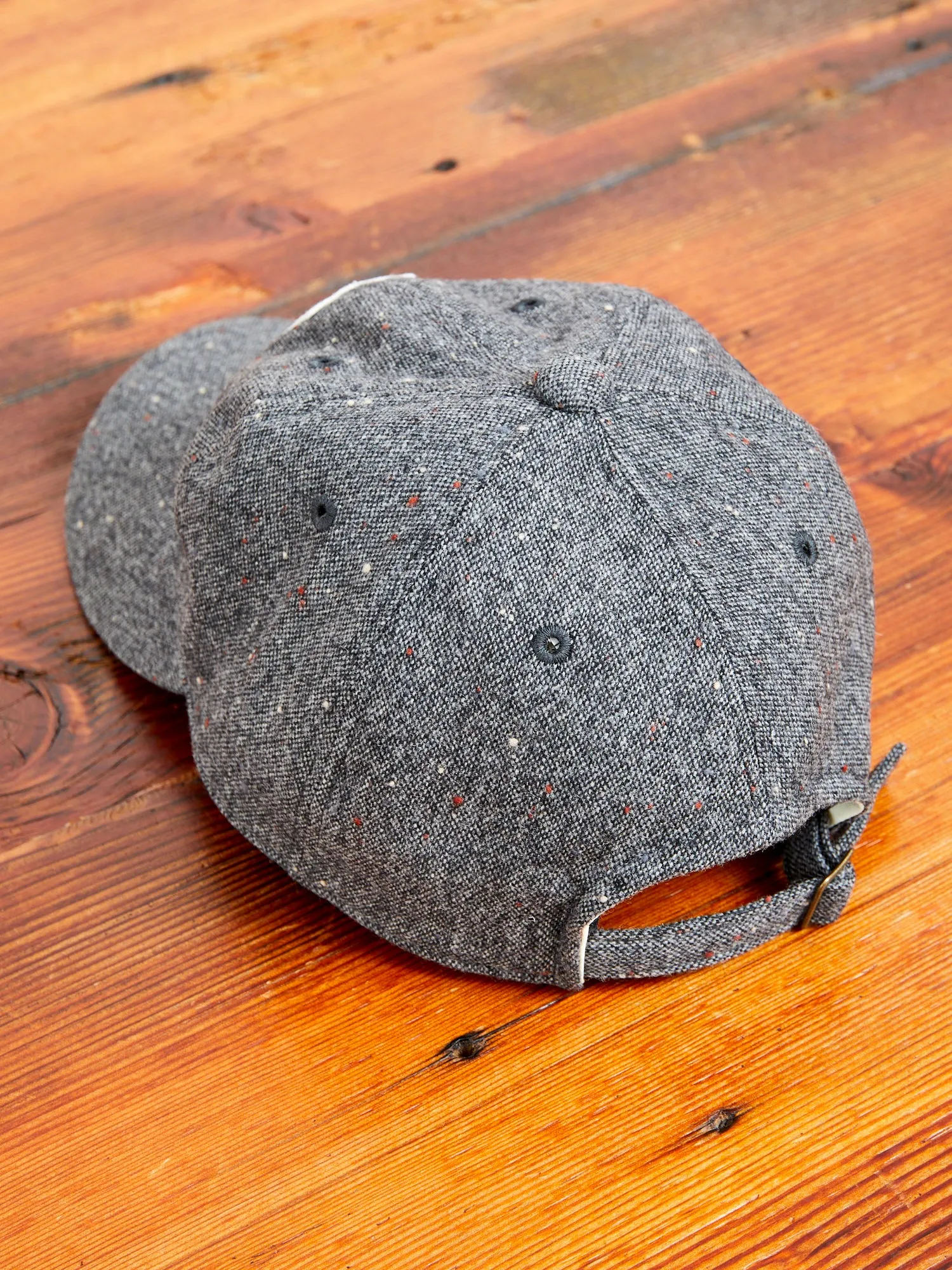 Brown's Beach Tweed Baseball Cap in Charcoal