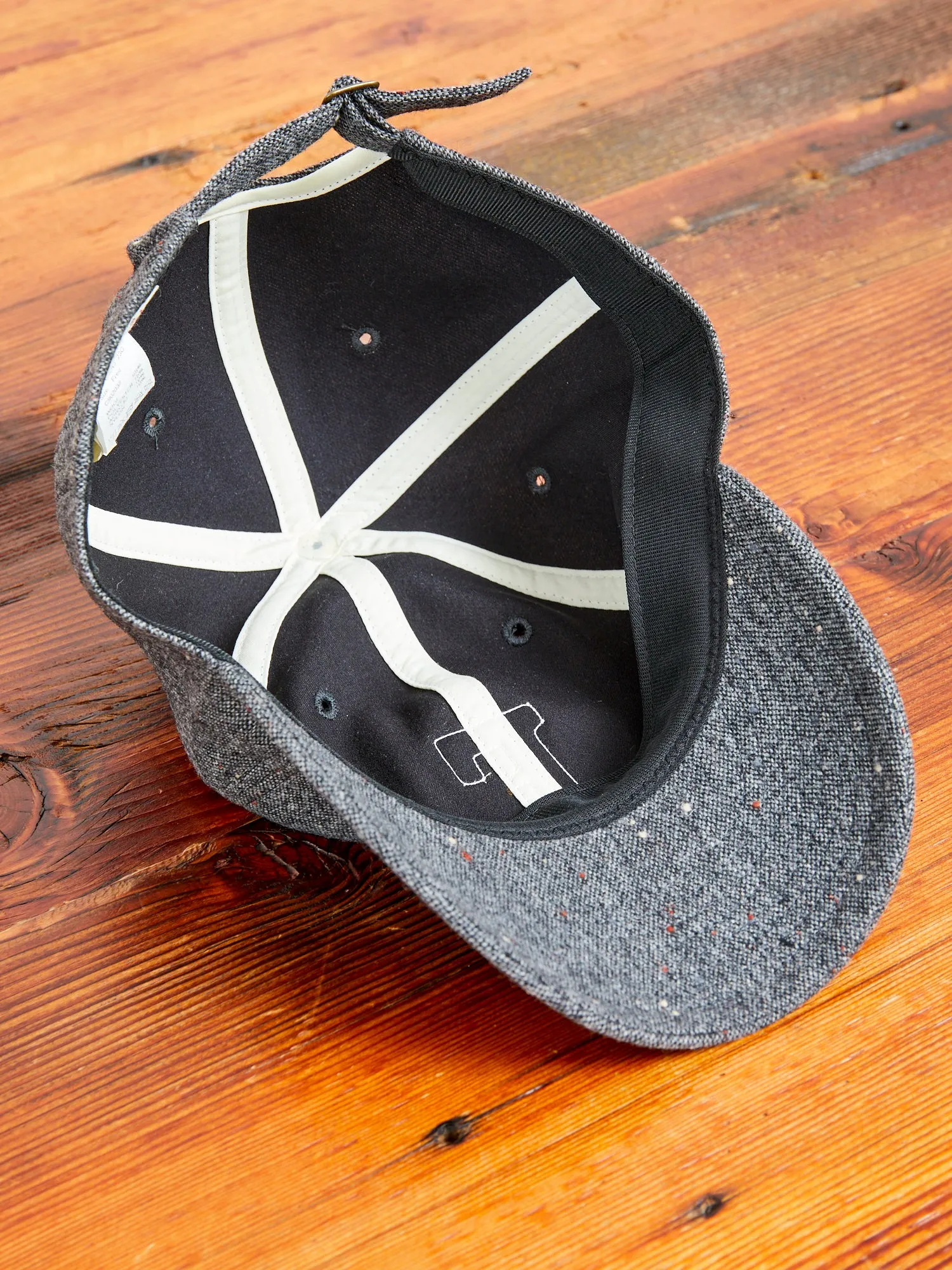 Brown's Beach Tweed Baseball Cap in Charcoal