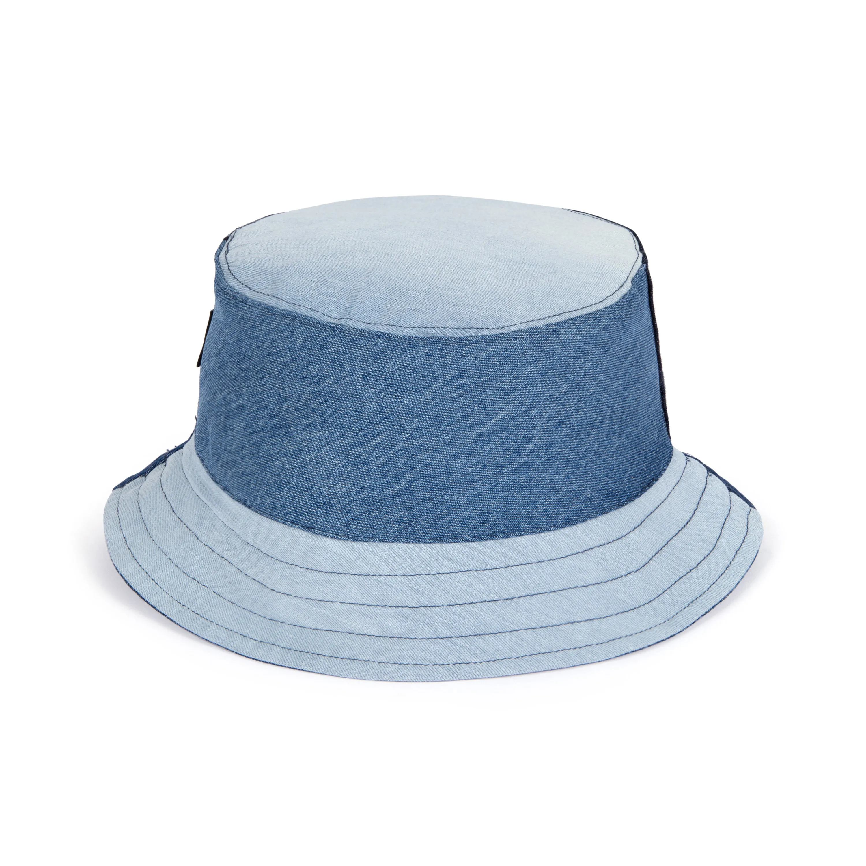 Bucket Hat- Indigo Denim Patchwork