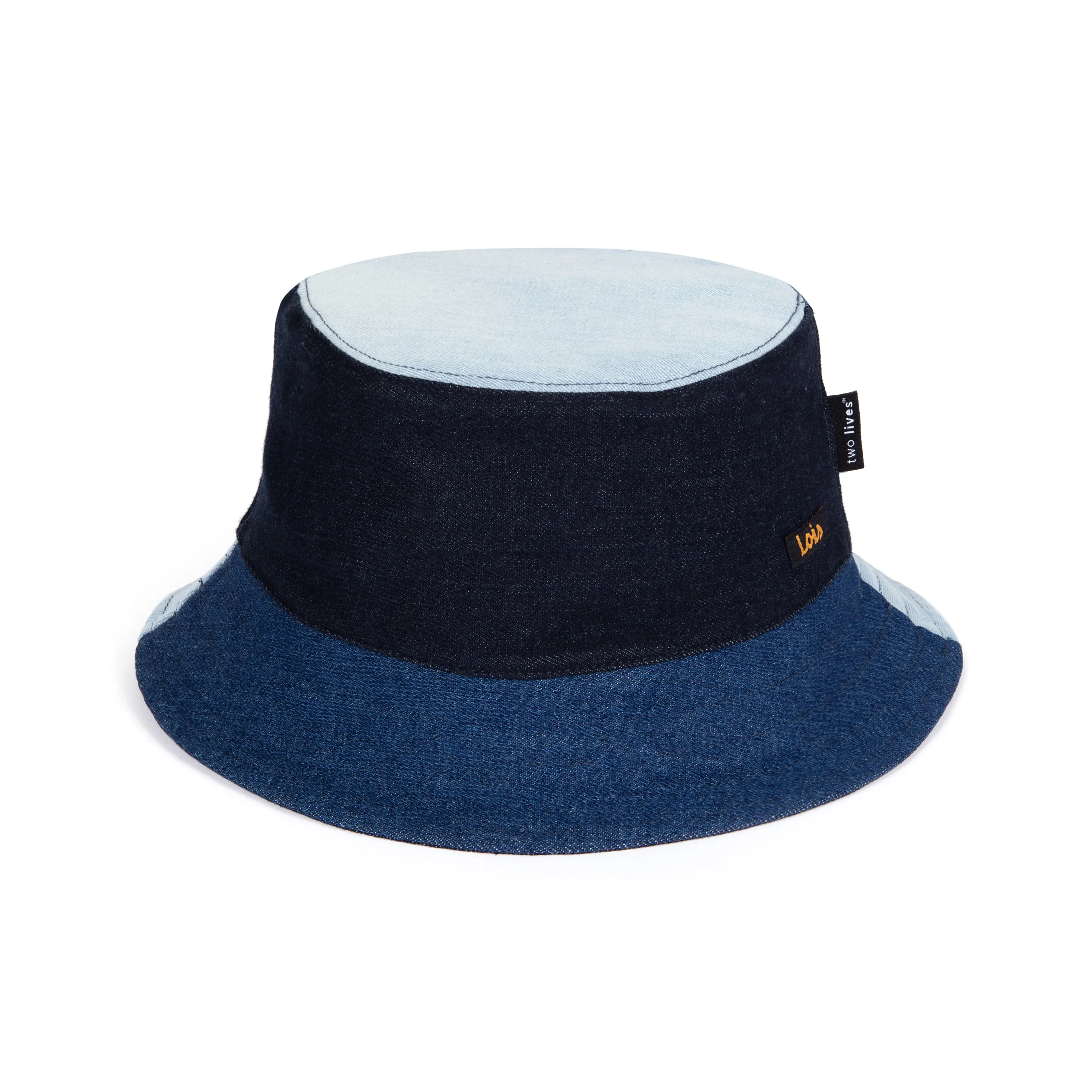 Bucket Hat- Indigo Denim Patchwork
