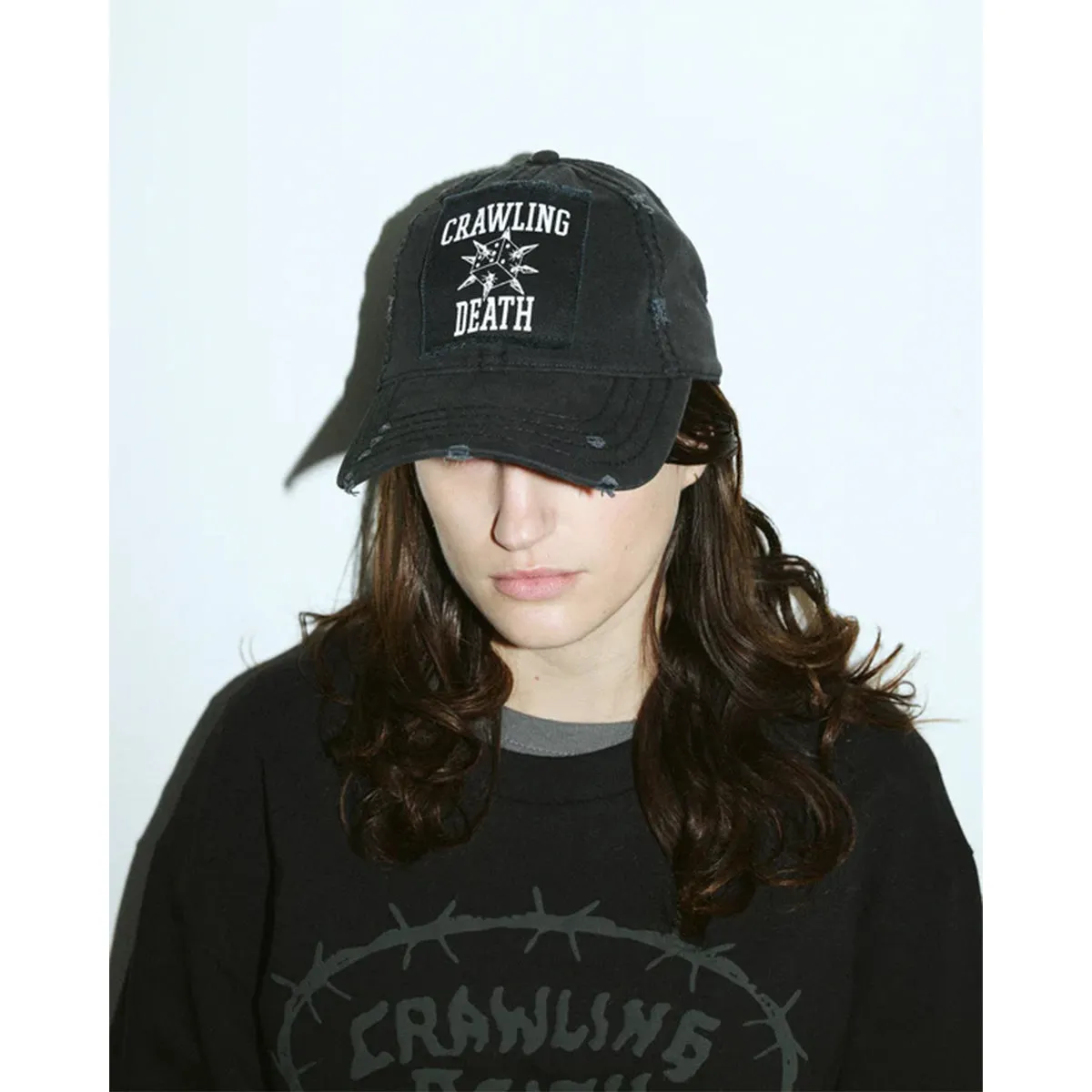 Crawling Death - Spike Dice Distressed Cap Black