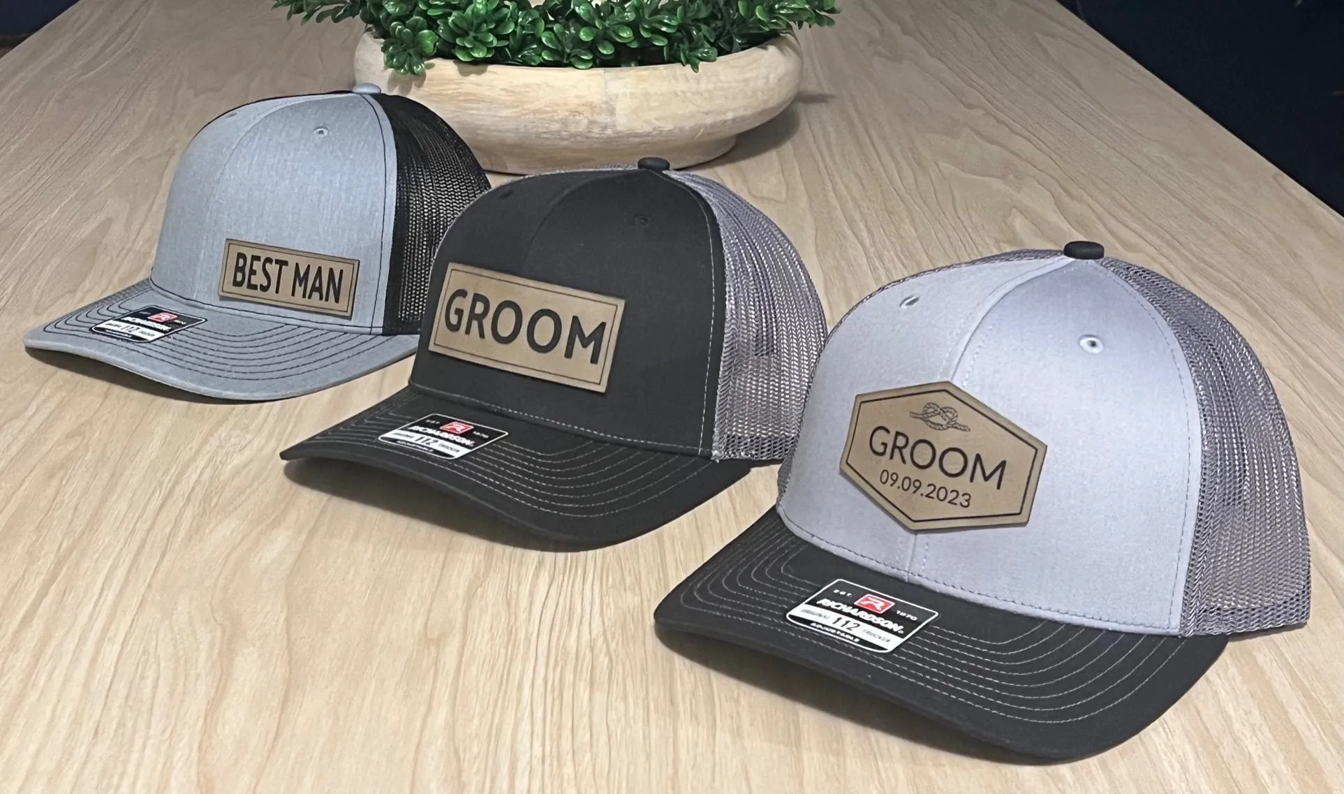 Custom Groom Wedding Party Hats