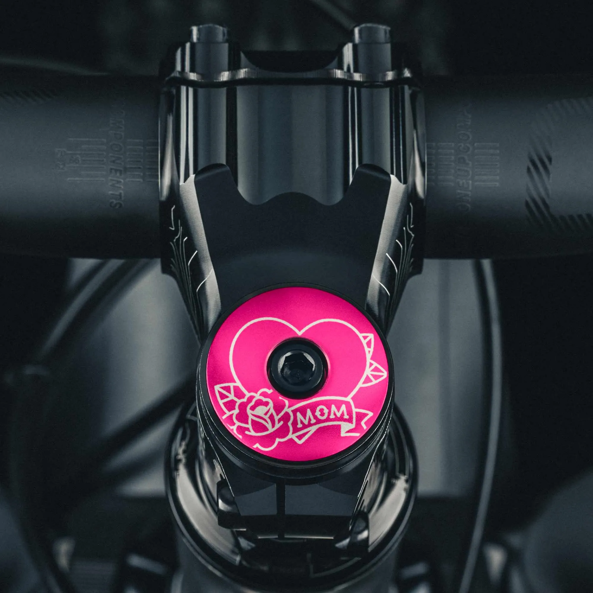 Custom Text Breast Cancer Pink Bicycle Headset Cap