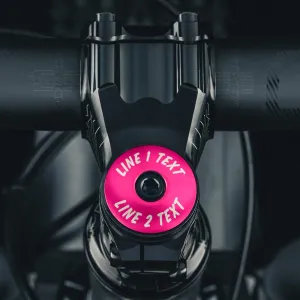 Custom Text Breast Cancer Pink Bicycle Headset Cap