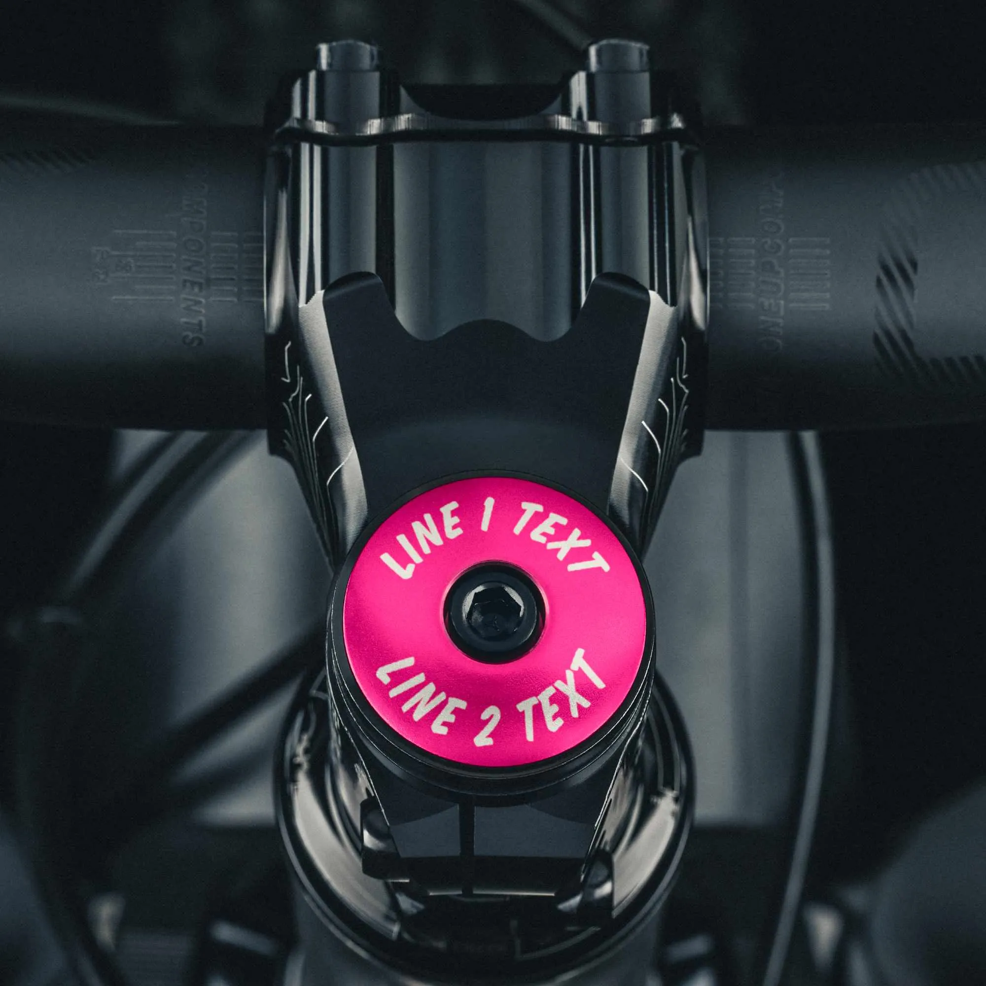 Custom Text Breast Cancer Pink Bicycle Headset Cap