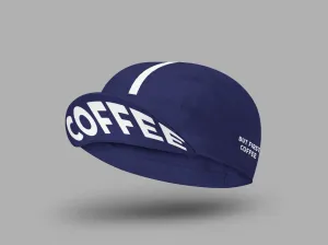 Cycling cap But First Coffee navy