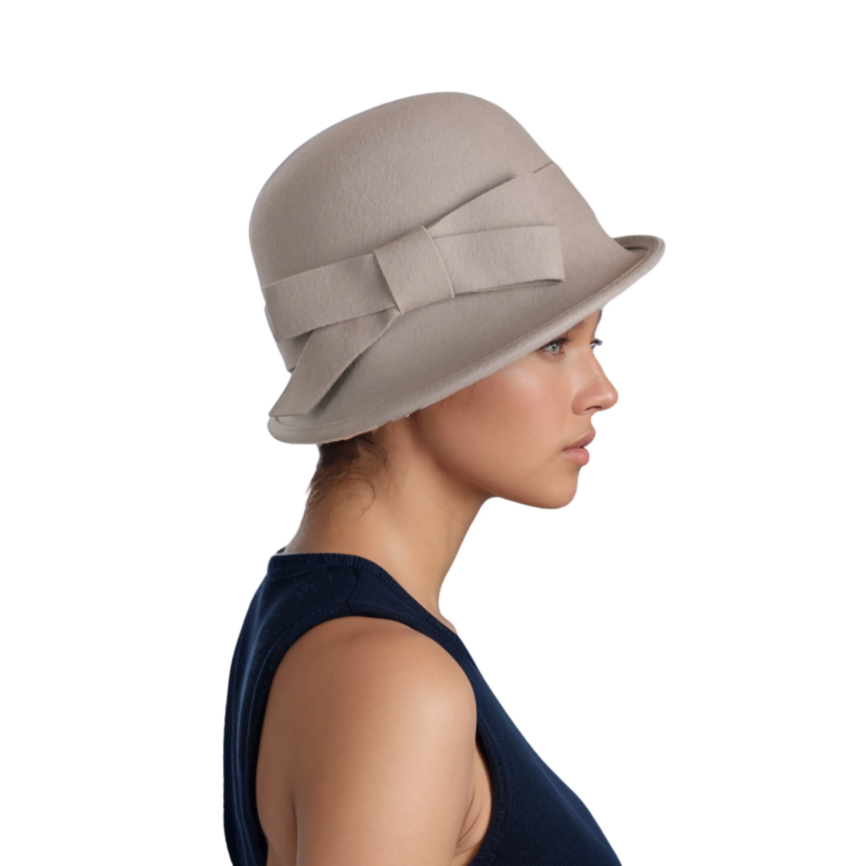 Elegant Vintage Women's Wool Cloche Bucket Hats