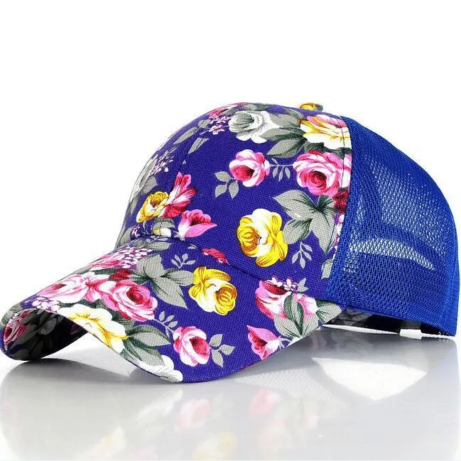 female floral hat baseball cap mesh cap spring and summer sports and leisure sun visor sun hat snapback cap