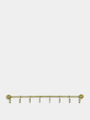 Gold Iron Coat Rack with 8 Hooks