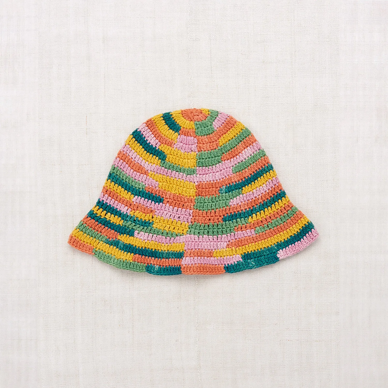 Hand Crochet Beach hat - Spring Mosaic