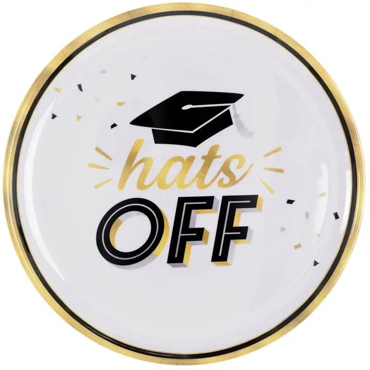 Hats Off Graduation Melamine Round Platter