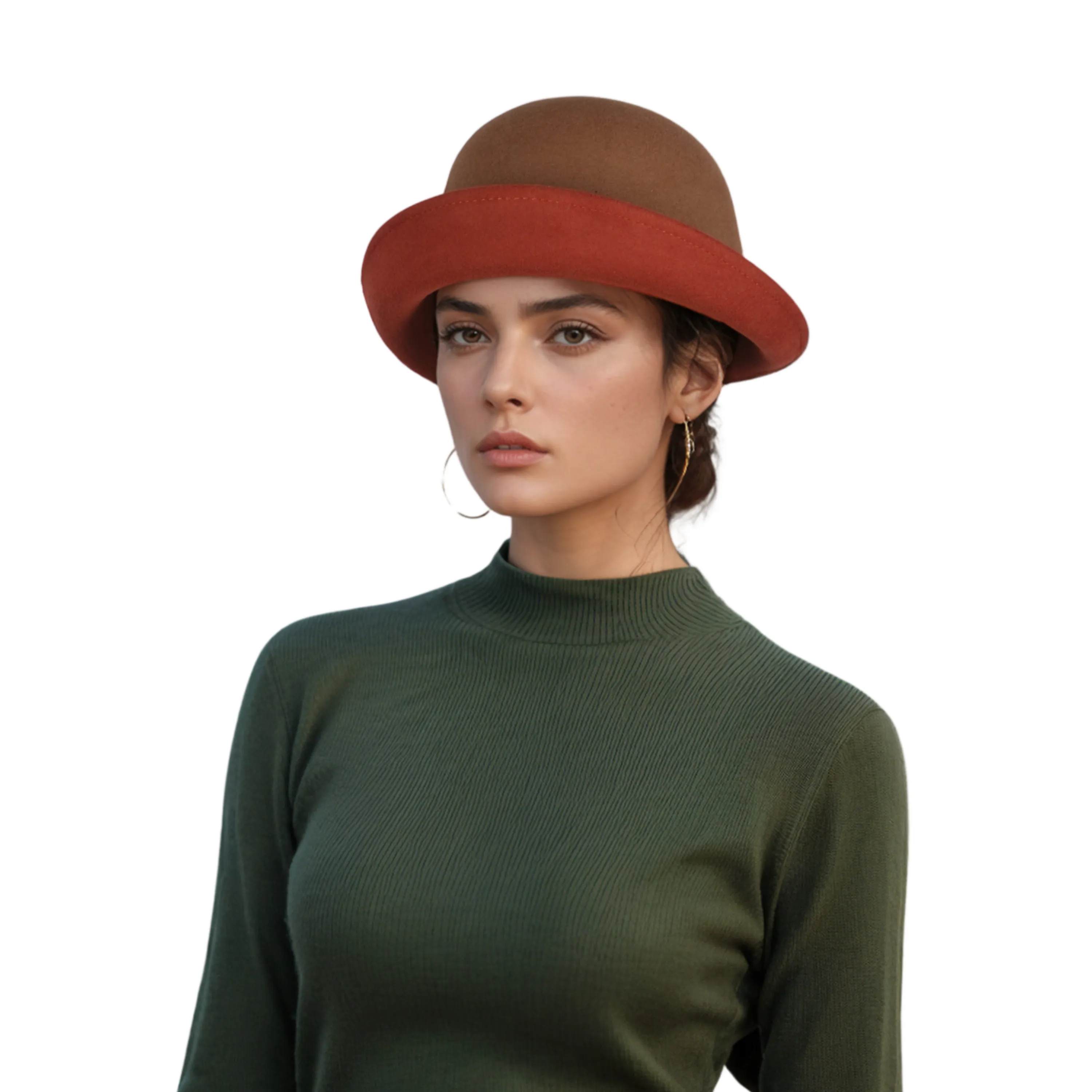 Ladies 1920s Felt England Wool Cloche Hats for Women