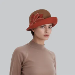 Ladies 1920s Felt England Wool Cloche Hats for Women