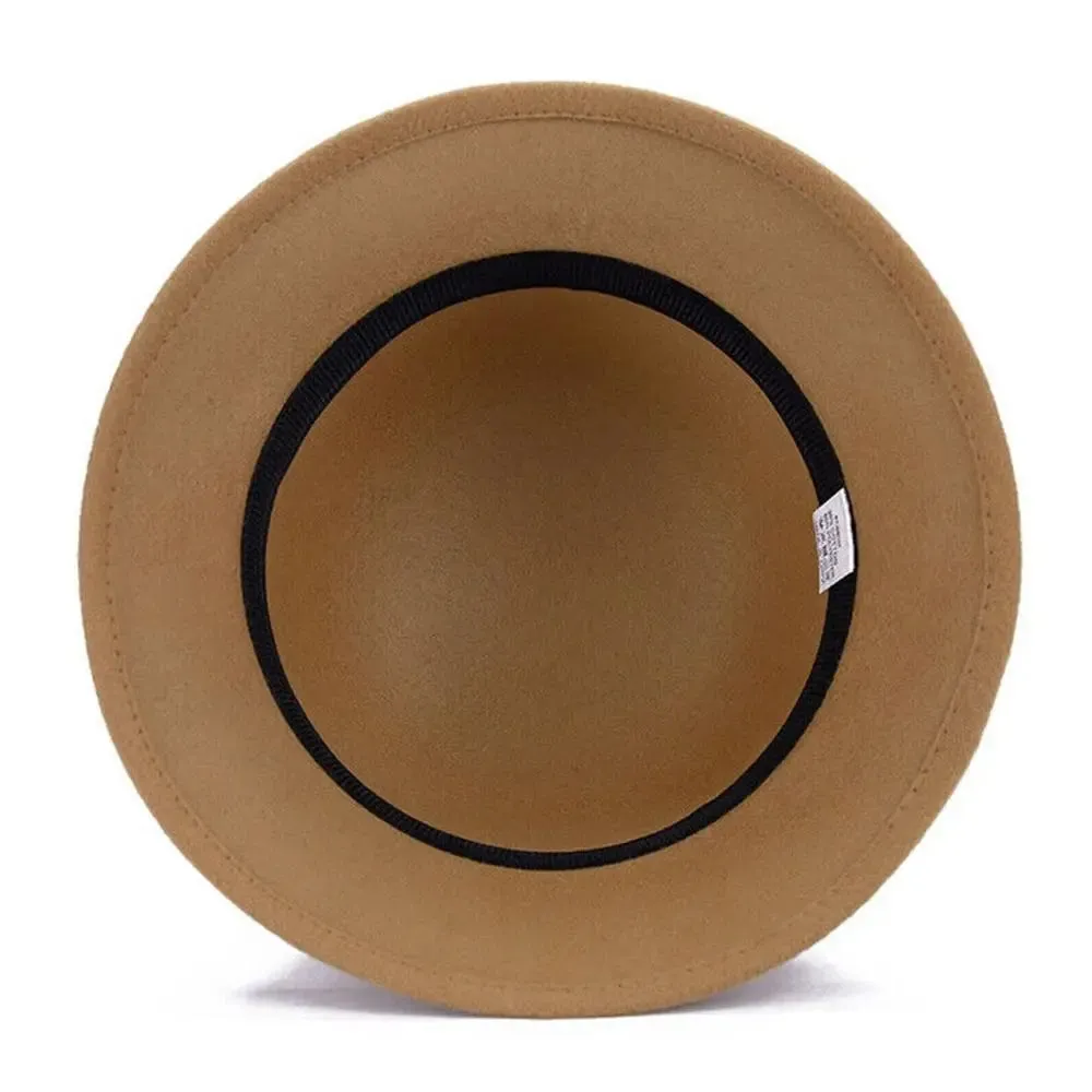 Ladies Elegant Fisherman Cap Autumn Winter Warm Hat Women Vintage Retro Hat Church Bowler Cloche Hats Wool Felt Bucket Cap