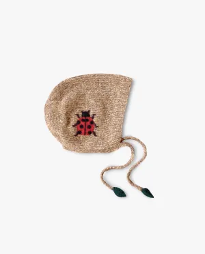 Ladybug bonnet | Beigebrown