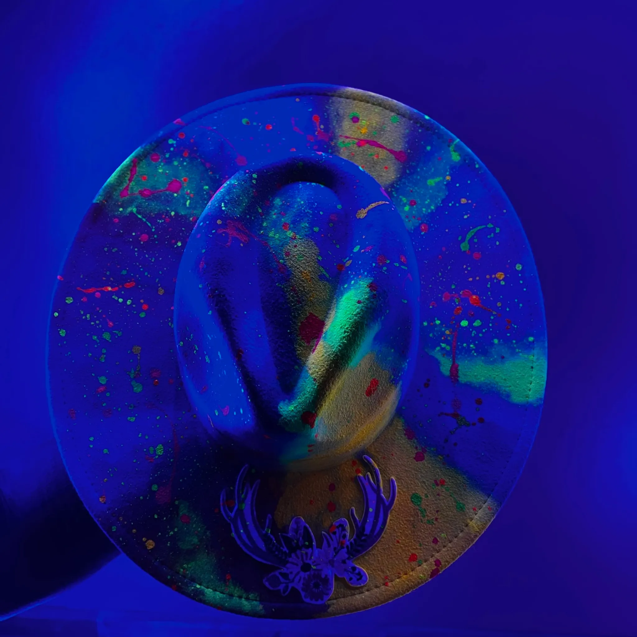 Live Colorfully - Hand-Painted Neon Hat