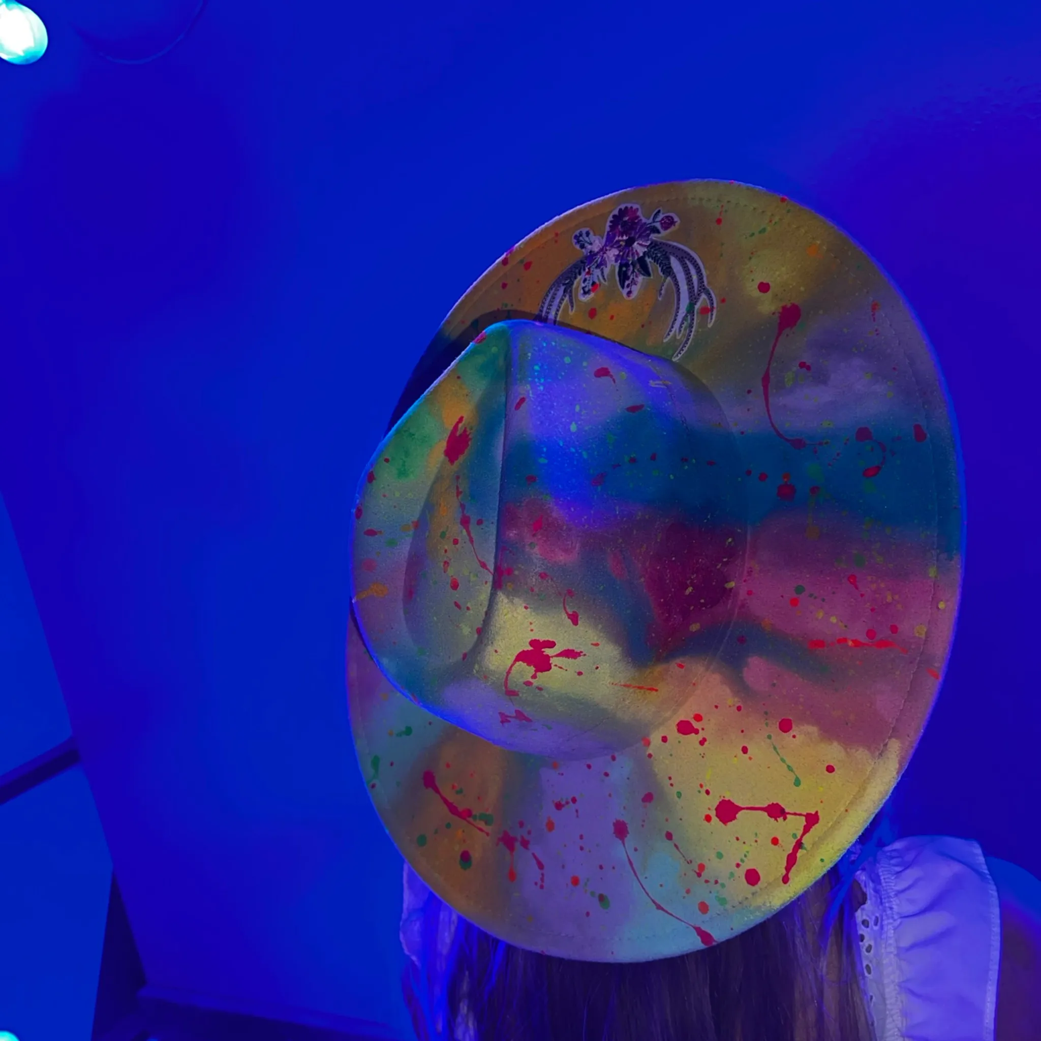 Live Colorfully - Hand-Painted Neon Hat