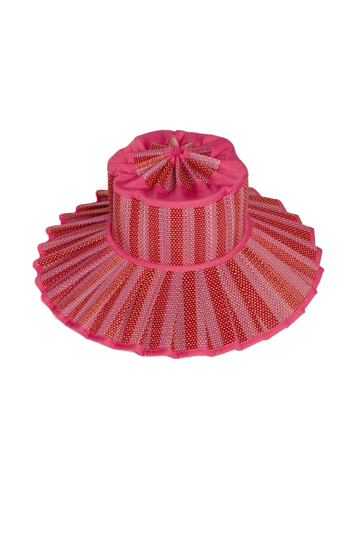 Lorna Murray x Kathy Hilton Ladies Island Maxi Capri Hat Love Heart Fuchsia