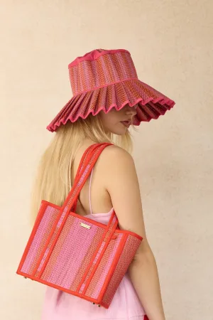 Lorna Murray x Kathy Hilton Ladies Island Maxi Capri Hat Love Heart Fuchsia