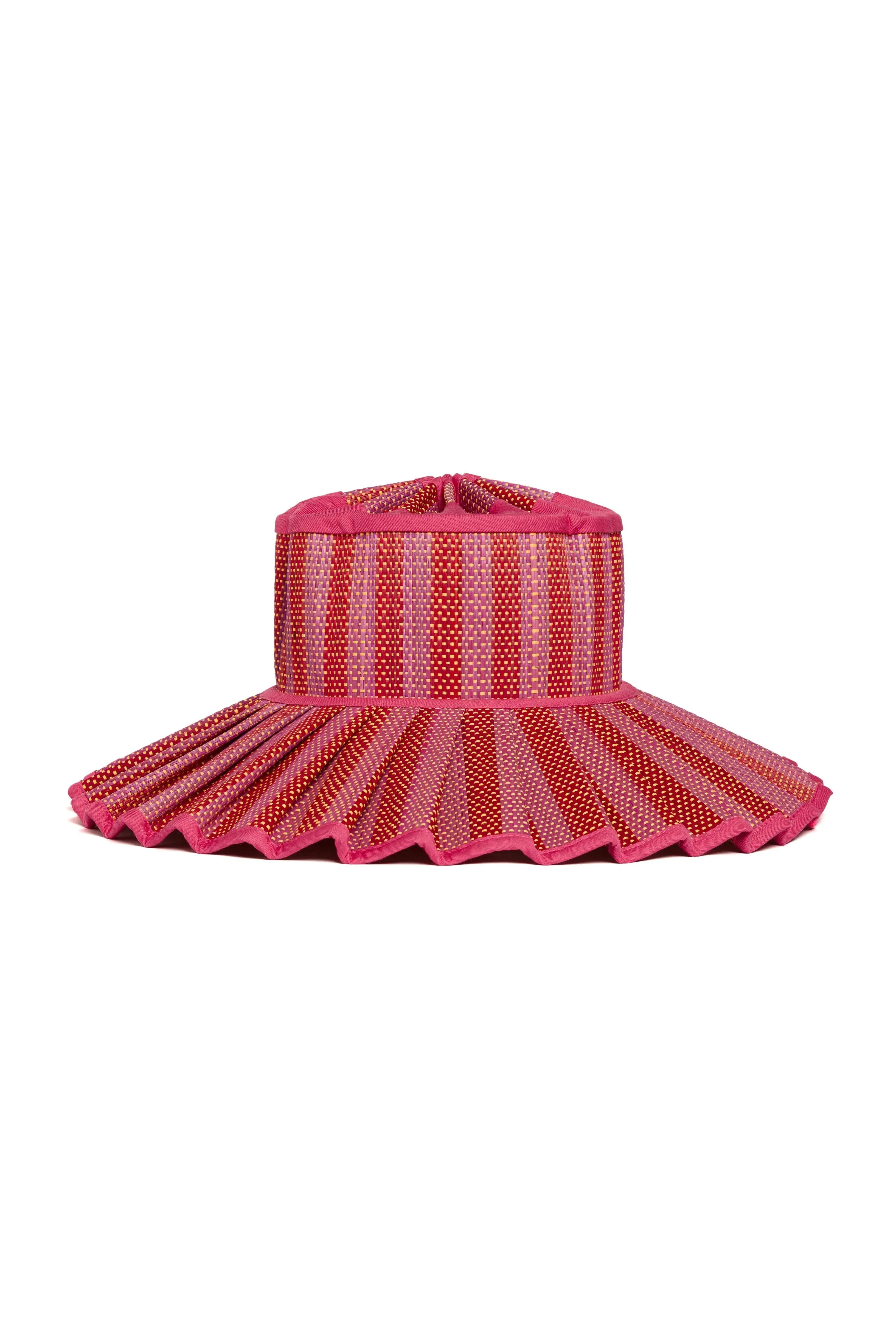 Lorna Murray x Kathy Hilton Ladies Island Maxi Capri Hat Love Heart Fuchsia