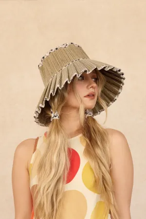 Lorna Murray x Kathy Hilton Ladies Luxe Maxi Capri Hat Polka Monochrome