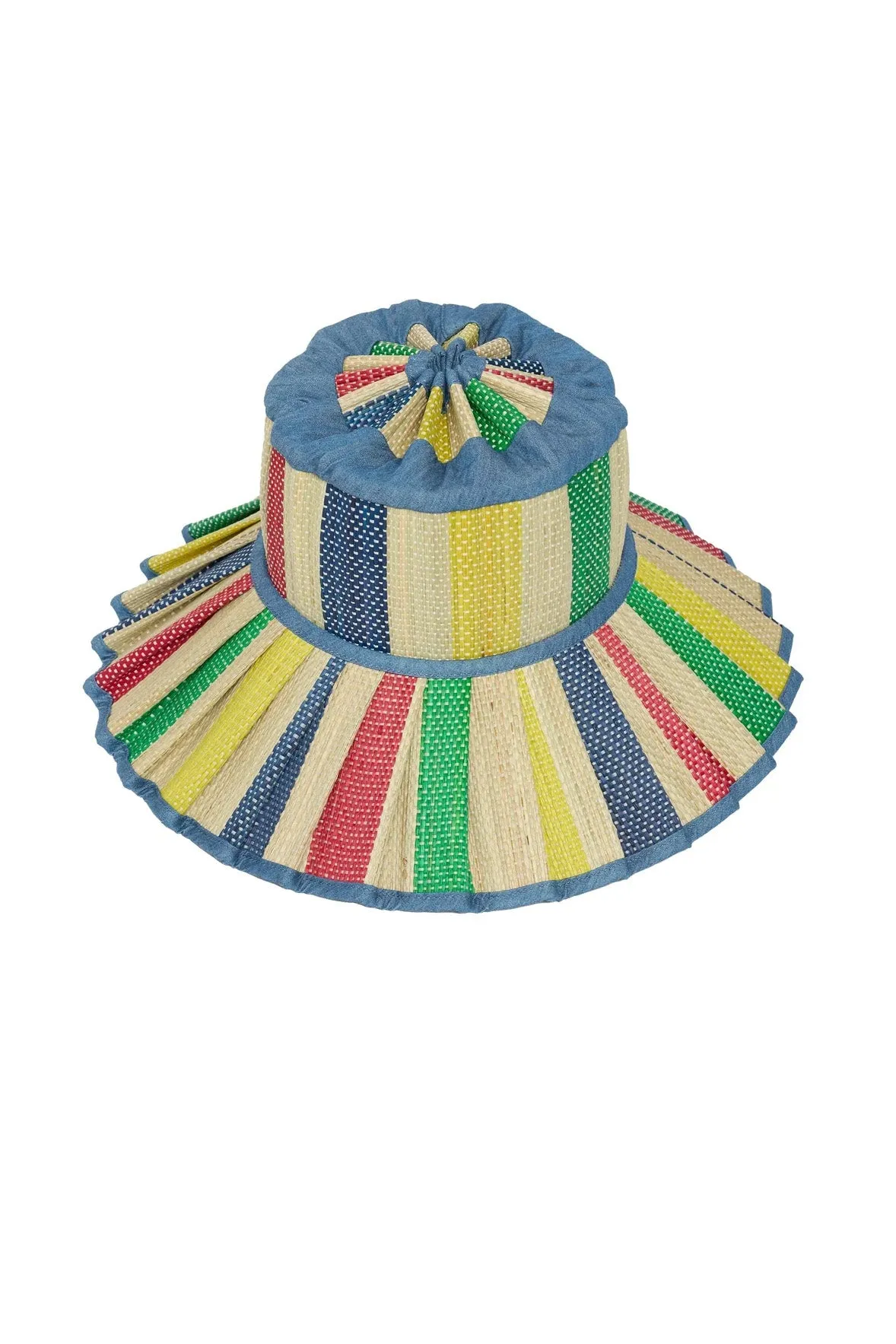 Lorna Murray x Kathy Hilton Ladies Luxe Maxi Capri Hat Sun Bathe Denim