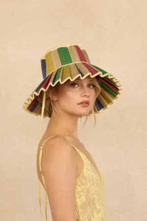 Lorna Murray x Kathy Hilton Ladies Luxe Maxi Capri Hat Sun Bathe Pina Colada