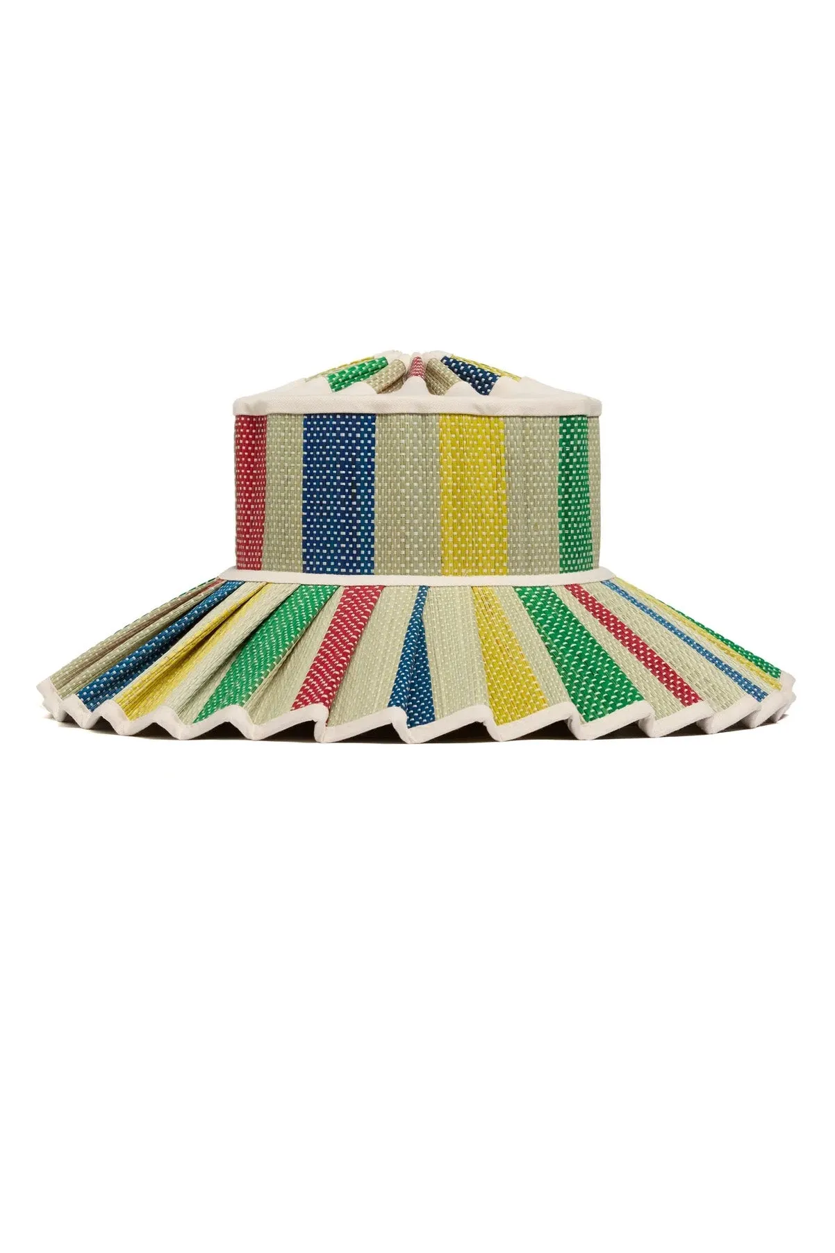 Lorna Murray x Kathy Hilton Ladies Luxe Maxi Capri Hat Sun Bathe Summer White