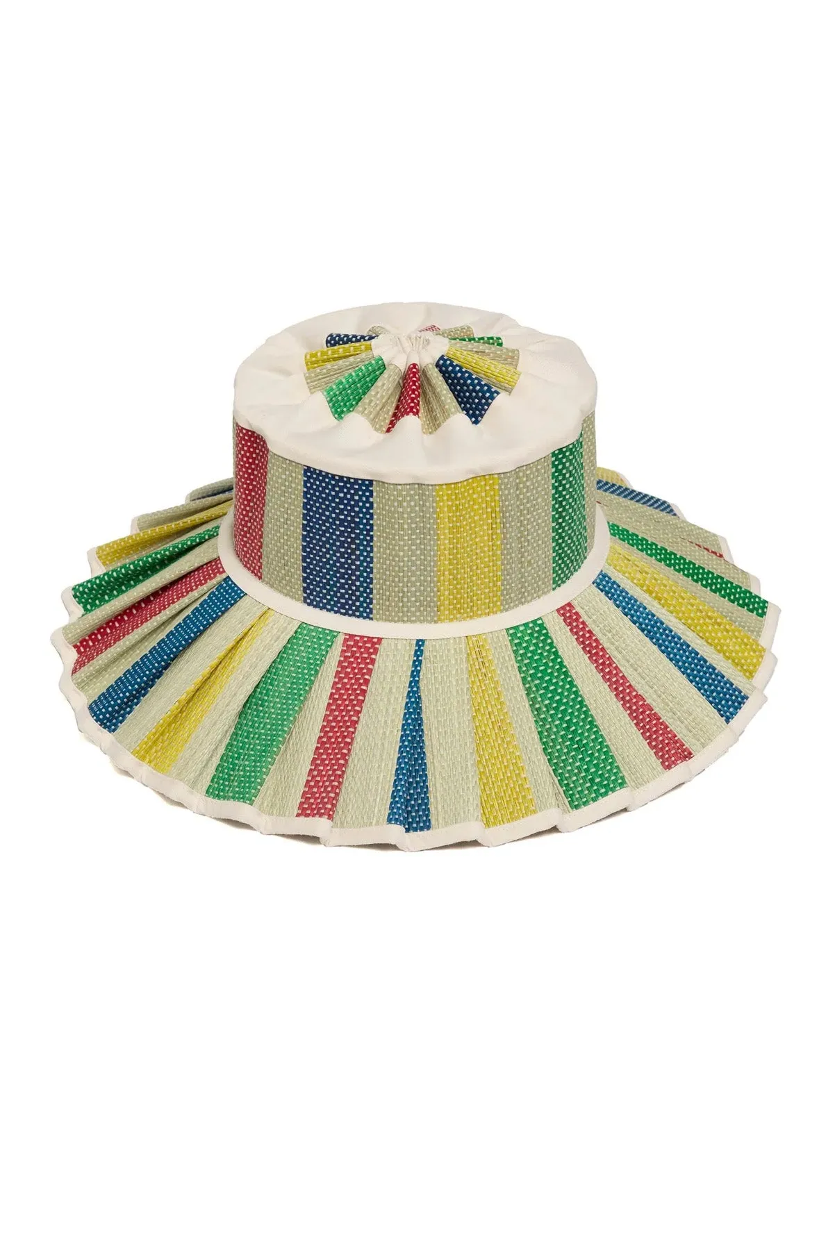 Lorna Murray x Kathy Hilton Ladies Luxe Maxi Capri Hat Sun Bathe Summer White