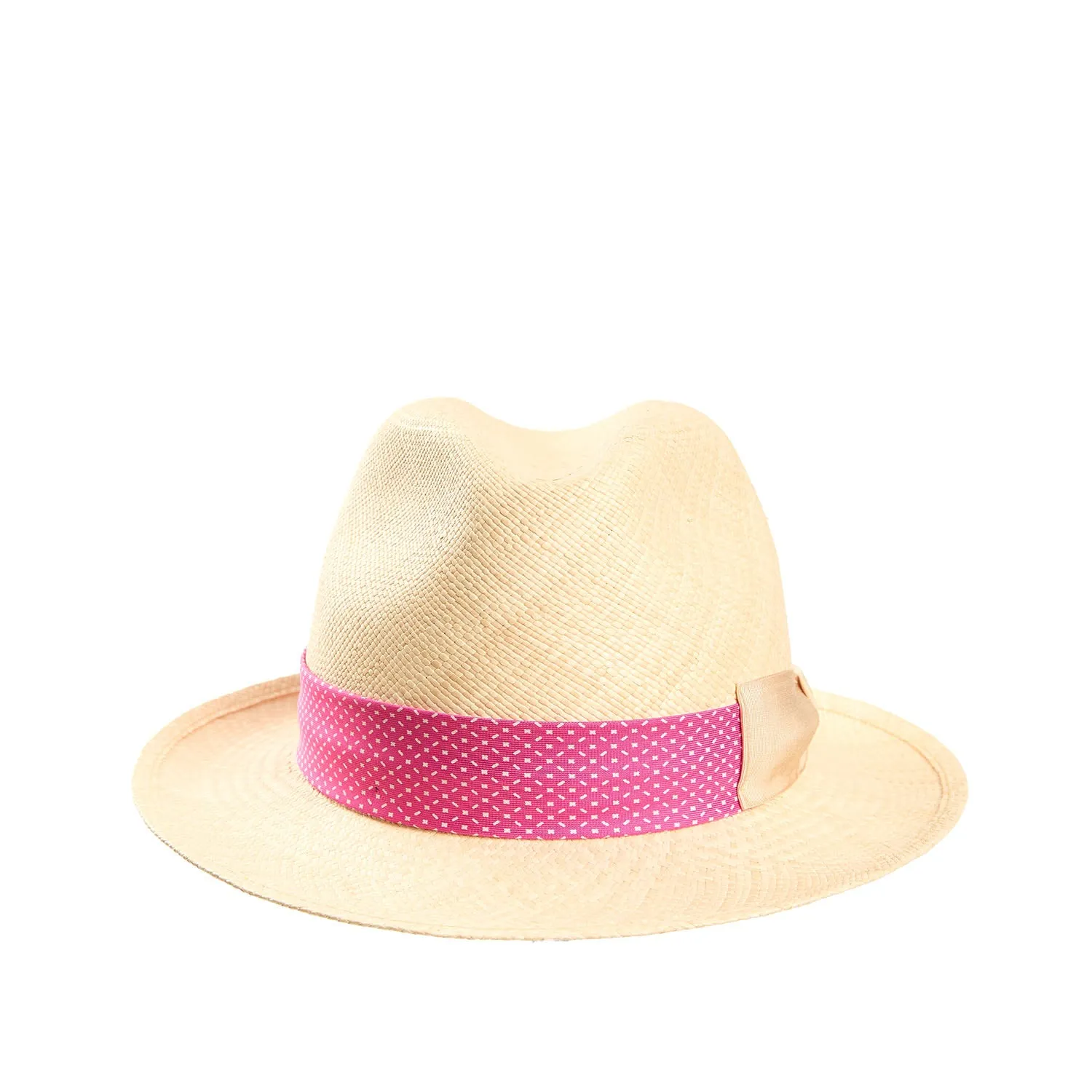 PANAMA FEDERICO MODEL WITH FUCSIA SILK BAND, 56 CM