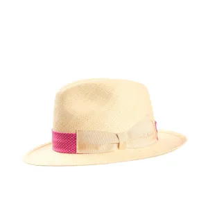 PANAMA FEDERICO MODEL WITH FUCSIA SILK BAND, 56 CM