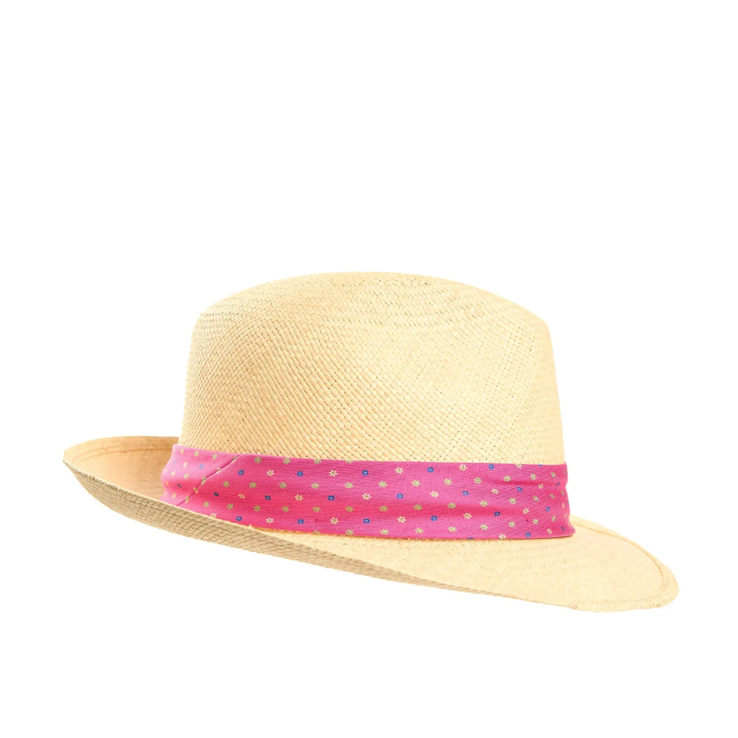 PANAMA FEDERICO MODEL WITH FUCSIA SILK BAND, 56 CM