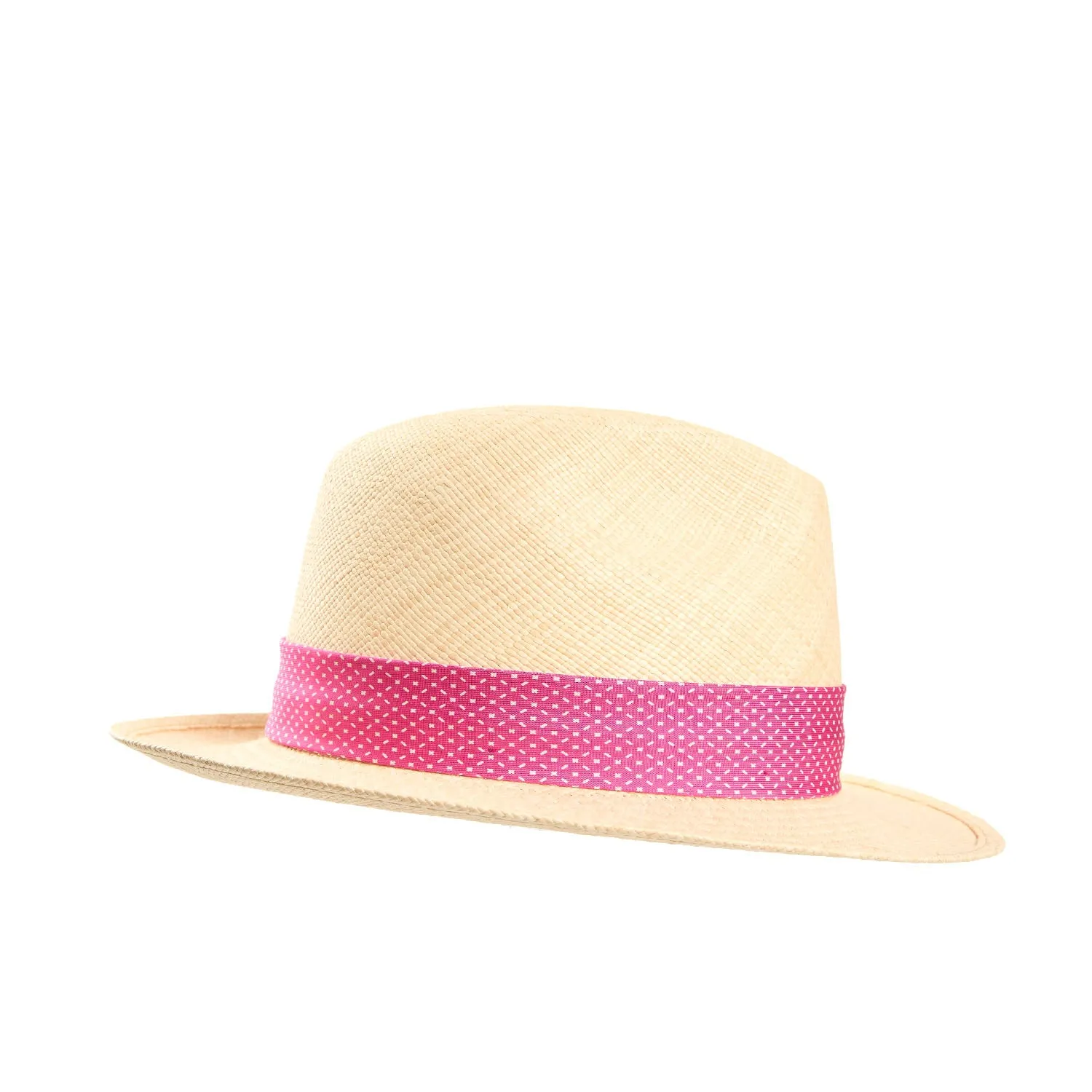 PANAMA FEDERICO MODEL WITH FUCSIA SILK BAND, 56 CM