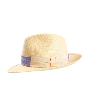 PANAMA FEDERICO MODEL WITH LILAC SILK BAND - 55 cm