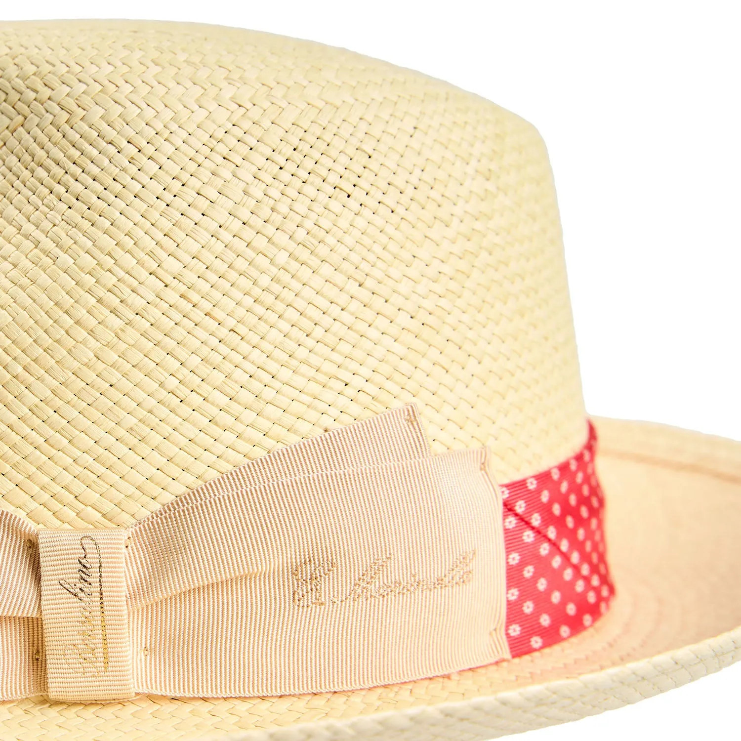 PANAMA FEDERICO MODEL WITH RED SILK BAND - 55 cm