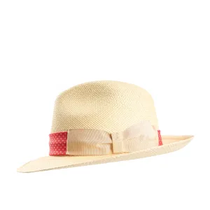 PANAMA FEDERICO MODEL WITH RED SILK BAND - 55 cm