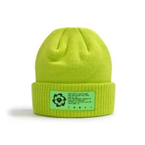 Recycled Fisherman Beanie // Neon Green