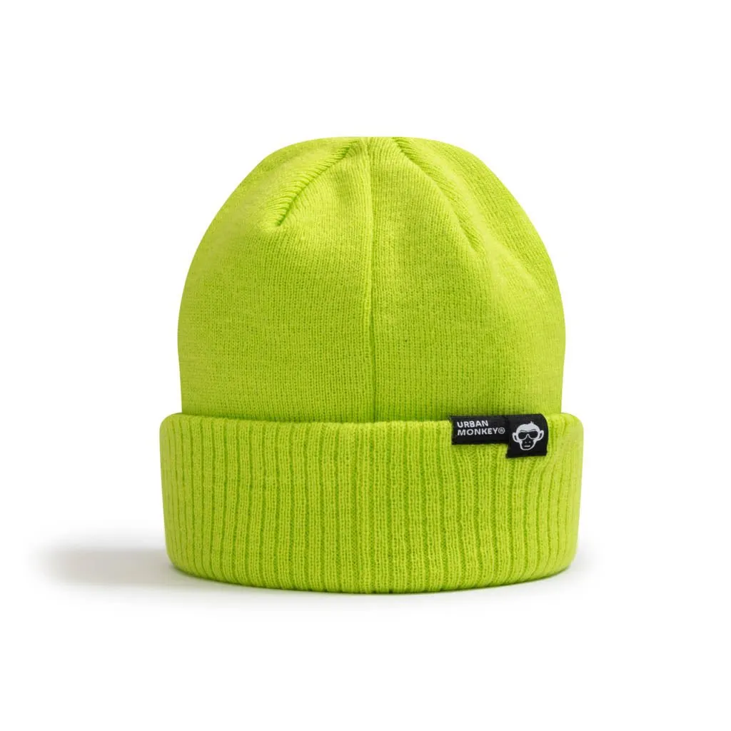 Recycled Fisherman Beanie // Neon Green